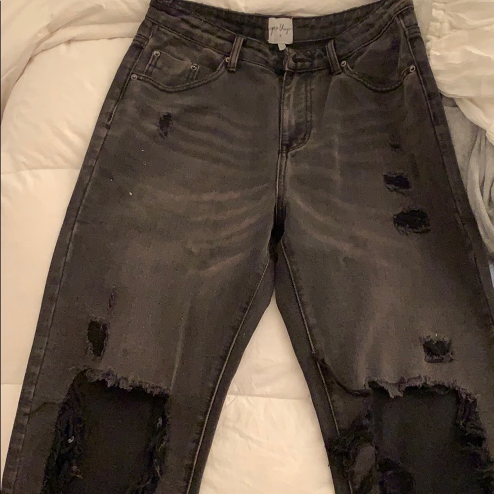 princess poly ripped jeans